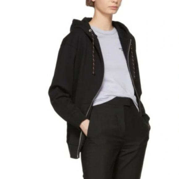 Marni Dance Bunny Black Embroidered Patch Cotton Hoodie Long Sleeve Oversized - Picture 14 of 14